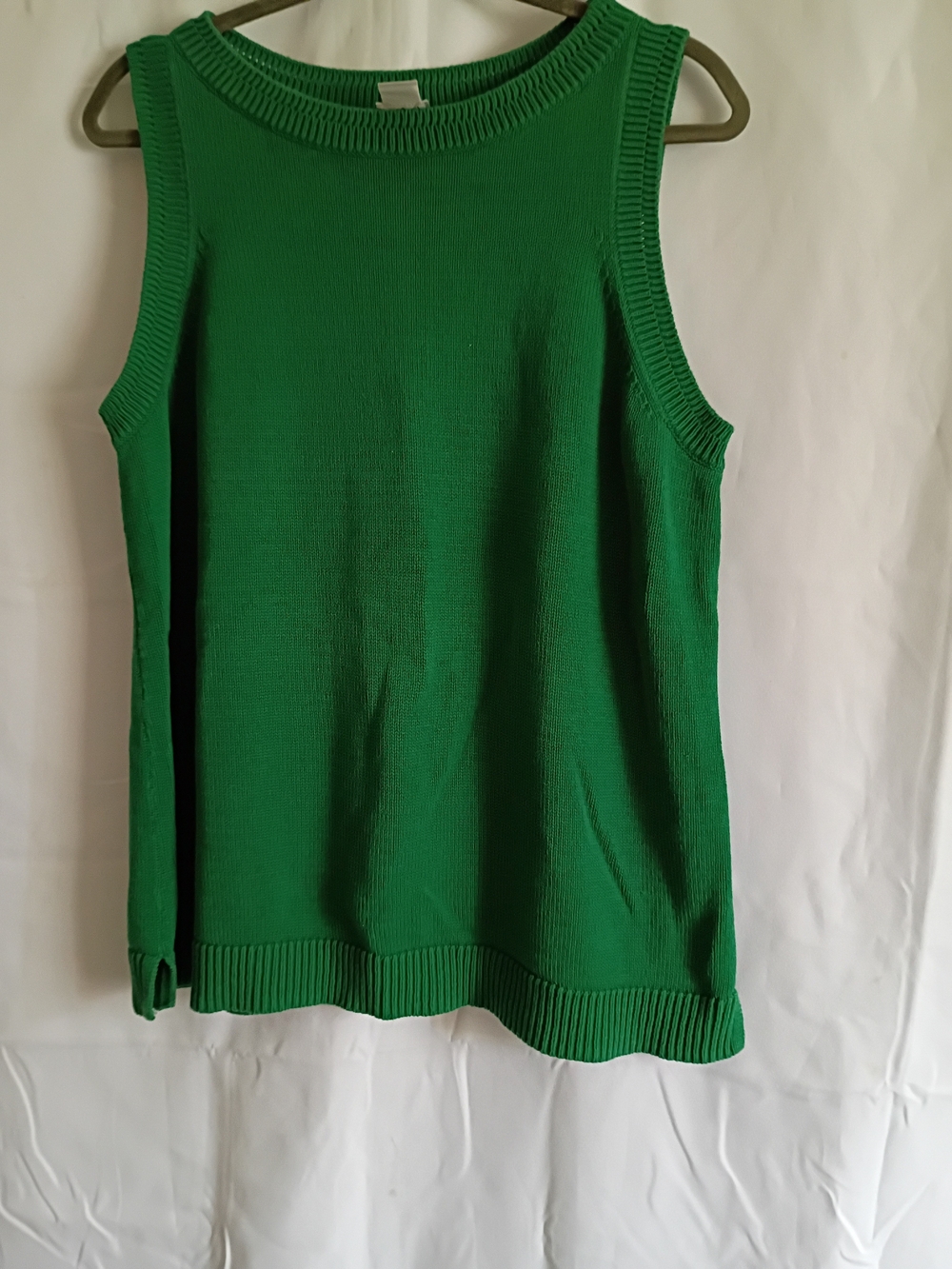 Chico's Size 3/Xl Green Sleeveless Knit Sweater Vest Timeless Casual Style